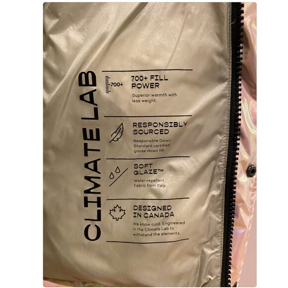 ARITZIA THE SUPER PUFF™ SHORTY | iridescent pink -- SILVER BIRCH | SIZE L - Picture 6 of 8